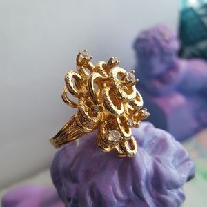 Unique 🍄18KT HGE Espo Statement Ring